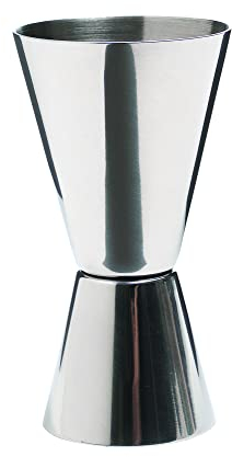BarCraft Dosatore Cocktail, Misurino in Acciaio Inox a Doppia Spirito Jigger Misura Cup 25/50 ml