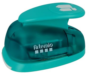 Artemio-7,6 cm, Confezione da 3 Etichette-Punzonatrice a Leva, per Carta, Colore: Verde
