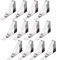 TRIXES 12PC Pack of Silver Table Cloth Clips - Adjustable Metal Clips - Tablecloth Clamps for Outdoor and Indoor Furniture - Home Use - Party Picnic BBQ Garden Accessories