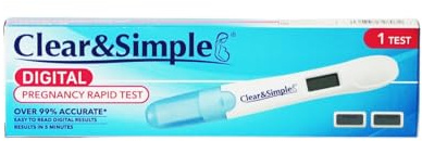 Healthpoint Clear and Simple Digital Pregnancy Test, Accurate Results in 5 Minutes, Clear Digital Reading, Easy to Use, Home Use for Early Detection of Pregnancy, 1 Test