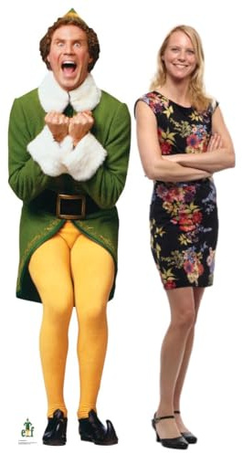 Star Cutouts SC1289 Buddy the Elf Will Ferrell Lifesize Christmas Cardboard Cutout 187cm – Festive Party Decoration, Holiday Display & Fan Gift