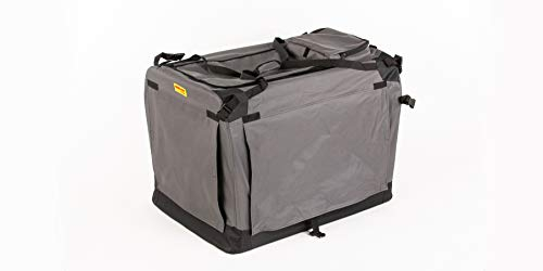 Hundebox XL 82 * 59 * 59cm, Käfig, Box, Box für Reisen (grau)