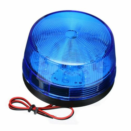 Riloer Luz de advertencia de emergencia LED, lámpara de advertencia de luz estroboscópica intermitente de 12 V para reparación de carreteras de remolques de automóviles, azul