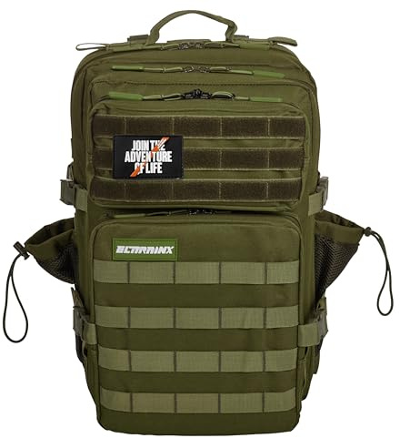 ELITRAINX ELITEX TRAINING Militär-Rucksack, 45 l, wasserdicht, Sport, Flugzeugkabine, CrossTraining, Outdoor-Sport, Fitnessstudio, tragbar (Grün)