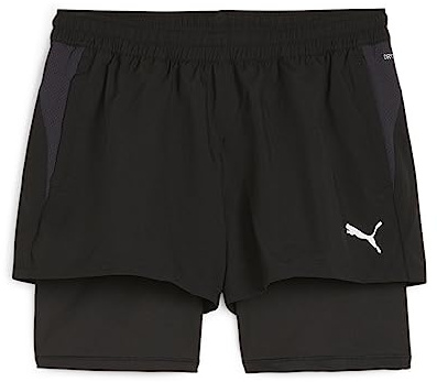 Puma Damen Teamgoal 2in1 Gewebte Shorts, Puma Black-Puma White, XL EU