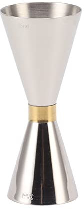 Jigger per Misurare il Tiro per Baristi Jigger in Acciaio Inossidabile 304 Jigger per Baristi Misurazioni in Once Segni di Bevande Alcoliche Festa Perfetta Utensili da Cucina in(Colore naturale)