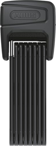 ABUS Faltschloss BORDO One 6000AF mit Halterung - smartes Fingerprint-Fahrradschloss mit Alarm - Öffnen per Fingerabdruck oder App - Fahrrad-Zubehör - 120 cm, Schwarz