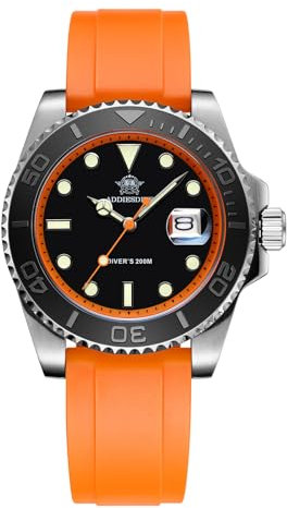 ADDIESDIVE Analoge Quarzuhr für Herren Taucheruhr BGW9 Leuchtend 200 m wasserdicht Mit Gummiband