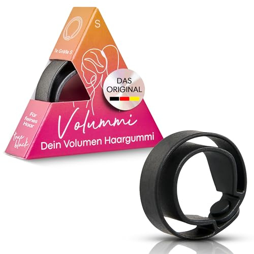 Volummi Haargummi Schwarz True Black S – Mehr Volumen für dünnes Haar