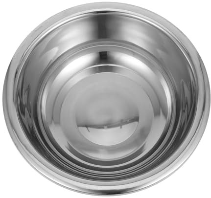 KOCKSHION Cuenco De Acero Inoxidable Grueso 30 Cm Para Masa y Lavar Verduras, Cuenco De Fondo Plano De Acero 304 Resistente Para Uso Doméstico Cocina, Accesorio Multifuncional Para Preparar Alimentos