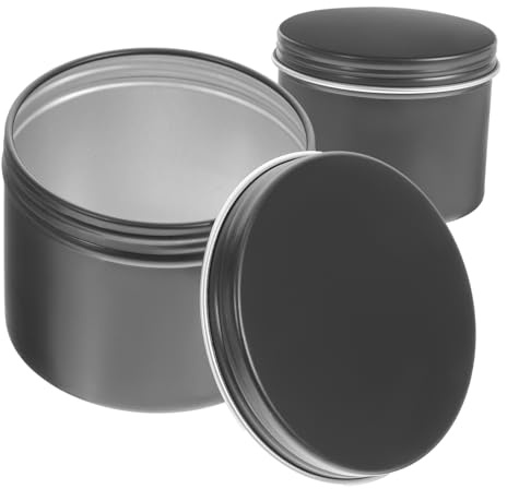 BEBEMOKO Aluminum Tea Containers 120Ml with Thread 4Pcs Reusable Aluminum Storage Jars for DIY Candles Travel Packaging