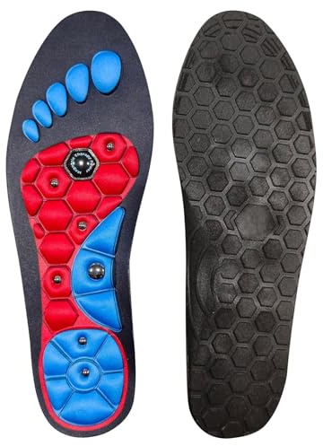 Magnetische Akupressur Einlegesohlen Akupressur Orthopädische Sohlen Reflexologie Akupressur Einlagen Insoles Atmungsaktiv Fördern Durchblutung Für Linderung Von Plantarfasziitis Fußdruck Eu35-39 (S)