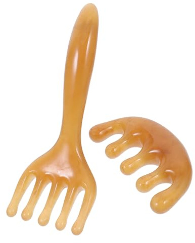 DEARMAMY Petto Massaggiante in Denti Larghi Strumento Per Massaggio Del Capelluto Pettine Per Massaggio Del Capelluto Per Rilassamento Muscolare e Dei Capelli