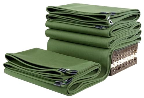Bâche imperméable et résistante verte 2 x 4 m - Bâche de protection en toile résistante pour meubles, bois de chauffage et véhicules
