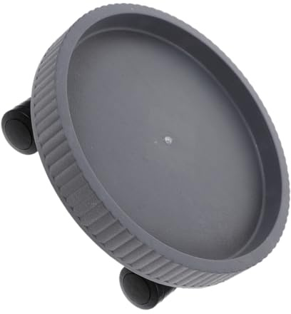 TOYANDONA Round Plant Tray with Rolling Wheels 12.32 Inch Diameter Durable Gardening Pot Base for Indoor Outdoor Plant Mobility and Display
