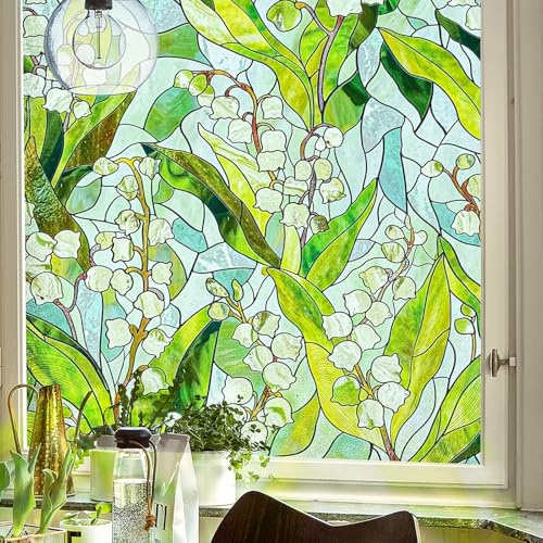 Stained Glass Window Film Privacy for Glass,Ladder to heaven 44X120CM