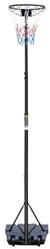 Tragbarer Basketballkorb, 259–304cm, ohne Rückwand | Verstellbare Höhe, stabiler Stand, für Erwachsene & Kinder, platzsparend
