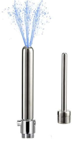 Travel Enema Shower Enema System Water Control Valve for Men and Women Portable Cleaning,Enema Nozzle Kit Colonic System Cleaner for Most Shower Systems Steel Black