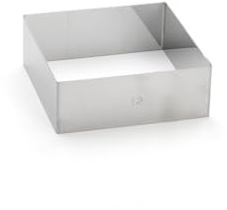DE BUYER -3906.12 -cercle carre inox f 17 ht 45cm - 12cm, Argent