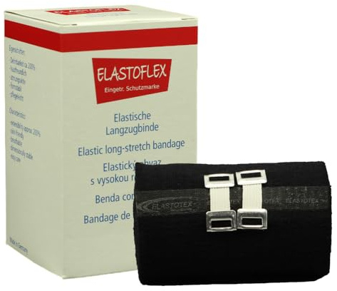 ELASTOFLEX Binde 10cmx5m black ged. 1 St