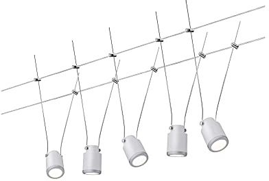 3980 Wire System TunLED 5x4W Weiß/Chrom matt 230/12V 3980 Seilleuchte Seillampe Deckenleuchte Decken