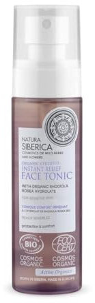 Natura Siberica TÓNICO FACIAL ALIVIO INSTANTÁNEO CERTIFICADO ORGÁNICO PARA PIEL SENSIBLE, 100 ML