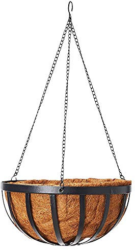 Arcadia Garden Products CB42 - Cestino rotondo sospeso, 30,5 cm, colore: Nero
