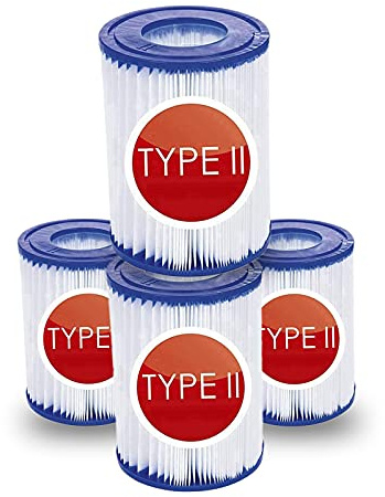 Mscomft Filter Typ 2 für Bestway 58094,Filter größe 2 geeignet für Bestway Steel pro Frame Pool,Familien-Pool,aufblasbarer Pool-Filter (4 Stück)