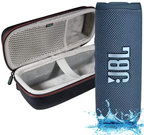 JBL Flip 6 - Waterproof Portable Bluetooth Speaker, Powerful Sound and deep bass, IPX7 Waterproof, 12 Hours of Playtime with Megen Hardshell Case - Blue