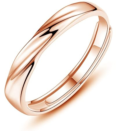 Josfeva Damen Herren Trauringe Paare Ringe, 925 Silber Offen Partnerringe | Verlobungsring Hochzeitsring Band Frauen, mit Weiß Zirkonia, Geschenk für Ehefrau Mann Freundin Freund, Kommt in Geschenkbox