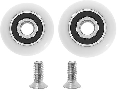 Create idea 16 Stück Duschtürrollen Badezimmer Glasschiebetür Riemenscheiben Ersatzläufer Räder 23mm 25mm Durchmesser für Duschtür Dampfbad