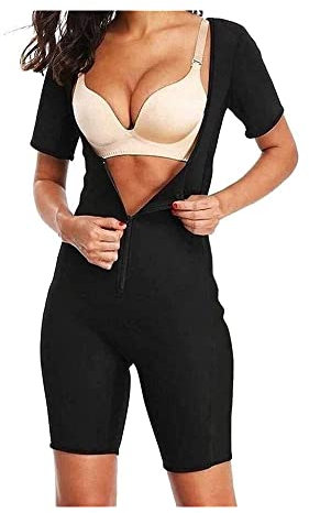 NIULI Schlankheitsgürtel Saunaanzug Aus Neopren, Figurformend, Für Damen, Fettverbrennung, 5 Mal. Mit Diesem Body Shaper Kompressionsweste (Color : Noir, Size : 3XL)