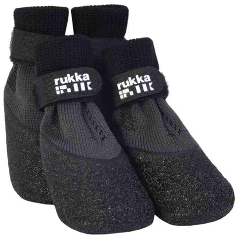 Rukka Pets Dog & Puppy Paw Wear Socke Hundeschuhe, Schwarz, Größe 2