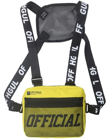 Maizoon Mochila Pectoral para Hombre con Chaleco de Running Versátil Mochila Elegante y Funcional Ideal para Senderismo Aventuras al Aire Libre Correr Amarillo