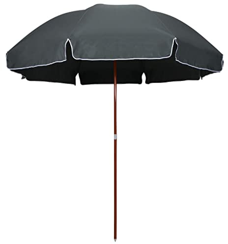 Gecheer Ombrellone con Palo in Acciaio 300 cm Antracite,Ombrelloni da Giardino,Ombrellone da Giardino Decentrato,Ombrelloni da Esterno,Ombrelloni da Spiaggia Mare Balcone