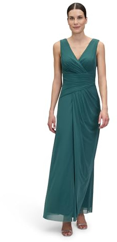 Vera Mont Damen Abendkleid mit V-Ausschnitt Dark Emerald,40
