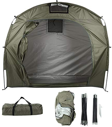 Bike Tent, Waterproof Oxford Cloth Bike Shed Tent Portable Bike Storage Cover Bike Storage Tent Breathable Windproof for Backyard Camping Hiking Outdoor (OD Green)