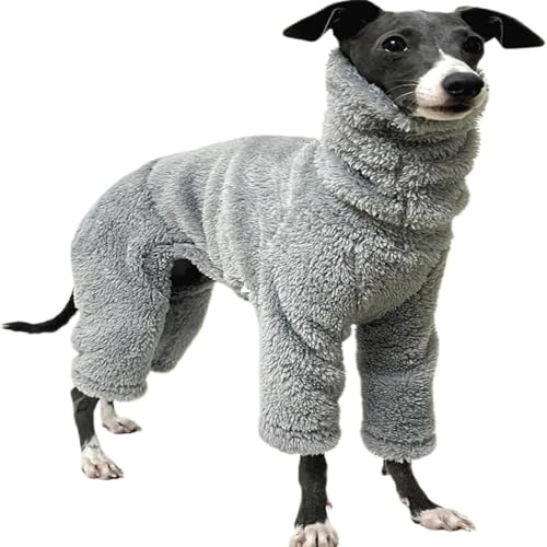 UOSIA Woll-Overall für Hunde, Ganzkörpermantel mit Beinen, weiche und warme Pyjamas für Hunde, Winterkleidung für italienische Windhunde für kleine, mittlere und große Hunde