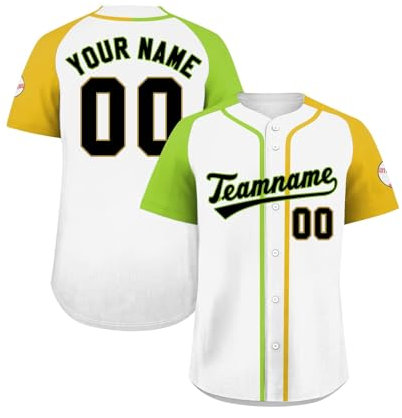 Generisch Personalisiert Atmungsaktiv Sporthemden Baseballtrikot Schnelltrocknend T-Shirt Individuelles Baseball Jersey Baseball Trikot Kurzarm Sportuniform Herren Damen Kinder Black Friday Angebote