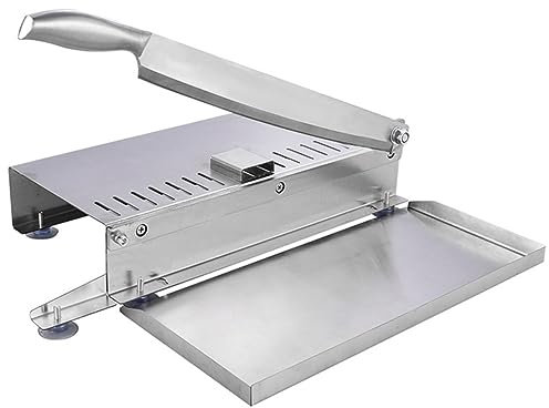 OKUMEYR Cortador De Carne Manual De Acero Inoxidable Para Pollo y Costillas, Ajustable y Multiusos, Picadora De Carne y Cortador De Pescado, Adecuado Para Uso Doméstico y Cocina Profesional