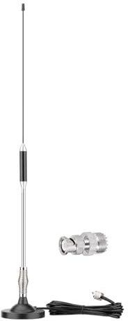 Bingfu 27 MHz CB Funkantenne 66 cm, PL259 3m RG58 Kabel, mit BNC Adapter | kompatibel mit mobilen und Handheld CB-Funkgeräten für Fahrzeug- und Outdoor-Einsatz