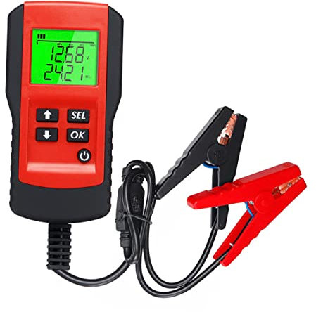 MUCKLILY Autobatterietester Batterieanalysator für Lkw Pkw Motorräder Batterie-prüfer Autobatterie-testgerät Kaltstartsystem-tester