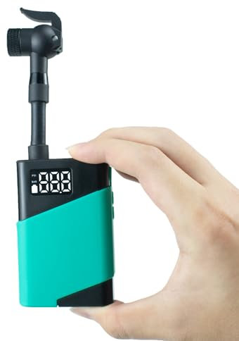 Ctrepower Mini Electric Bike Pump,Compatible with Presta Schrader Clik Dunlop valves,120 PSI Portable Inflator with LED Display, 50s Fast Inflation, Pressure Memory, USB-C Rechargeable