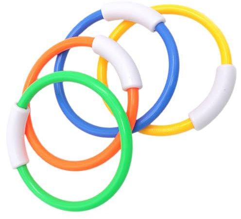 Abaodam 4 Stück Tauchring fliegend Pool-Tauchspielzeug Poolspielzeug Schwimmbad Badespielzeug schwimmtraining zubehör tauchspielzeug für Kinderspielzeug Schwimmring Abs