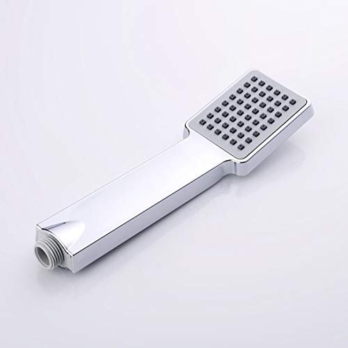 Cabezal de Ducha de Mano Cuadrado de Mano, rociador ahorrador de Agua, Ducha cromada con Soporte de Manguera para Ducha