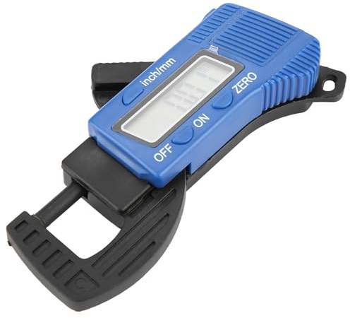Medidor de Espesor, Micrómetro Digital Medidor de Espesor Digital Joya de Papel Portátil Herramienta de Medidor de Medidores con Pantalla LCD Grande para Papel, película/, Cuero, Calibre de Espesor