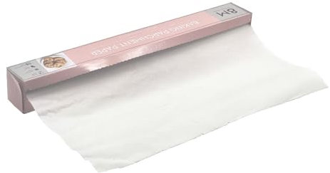 Rollo de papel para hornear, 8 m x 37 cm, papel pergamino antiadherente para hornear, horno, microondas y congelador