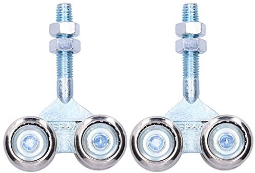 FTVOGUE Polea de Rueda de Granero de Doble Rueda de 35 Mm Rodillo de Polea, Instalación Fácil, Diseño Ajustable, Cojinete de Carga Alta, Deslizamiento Liso, Uso Versátil, Material de Hierro, de 2