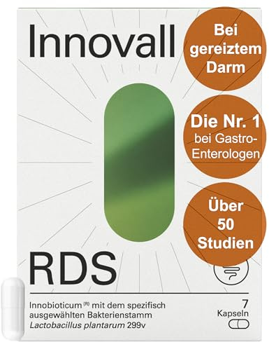 Innovall RDS - Die Nr. 1 bei Gastroenterologen*. Der Bakterienstamm LP299v** lindert nachweislich typische Beschwerden bei gereiztem Darm**– wie Durchfall, Blähungen, Bauchschmerzen & Verstopfung 7Stk