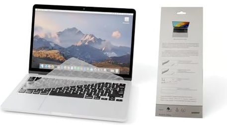 LZS-FR Keyboard Cover Compatible with MacBook Air & Pro, UK/EU & US Keyboard Layout, Clear TPU Keyboard Protector